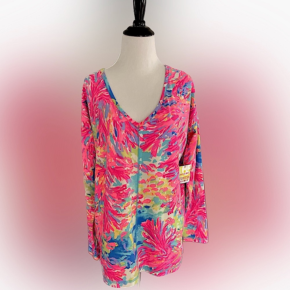 NWT Lily Pulitzer UPF30 Luxletic Sunguard Top szS